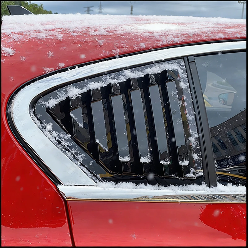 For Ford Focus 2019-2022 Rear Window Blind Shades Louver Vent Molding Cover Sticker Trim Car Styling Decorative Auto Accessories
