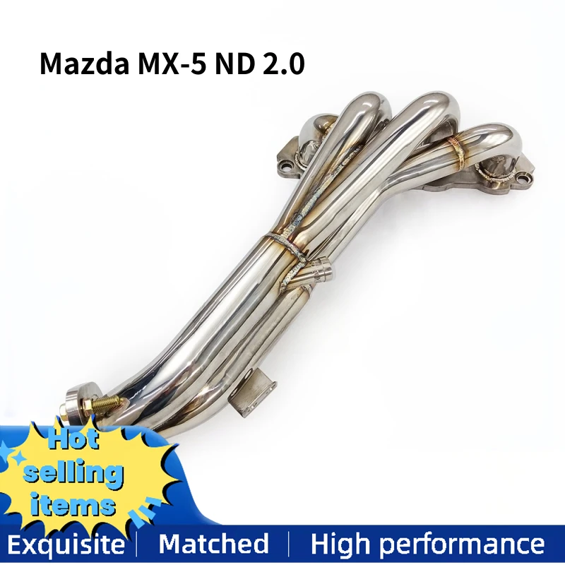 

High performance racing exhaust manifold suitable for Mazda MX-5 ND 2.0 2016-2022 exhaust system without cat downspout