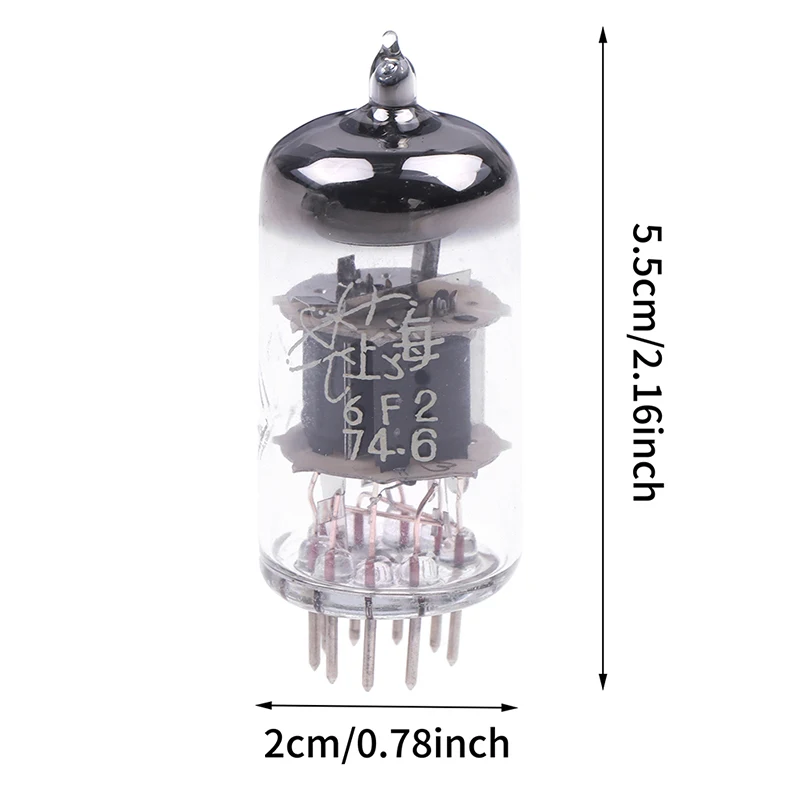 電子真空管ガラス6f2,ecf82/6u8用,アンプ付きチューブ,5.5cm,1個