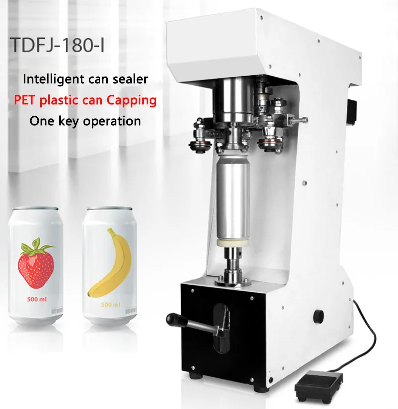 

Automatic can sealing machine Intelligent can sealer Electric can seamer Double motor PET plastic can Tin can capping machine