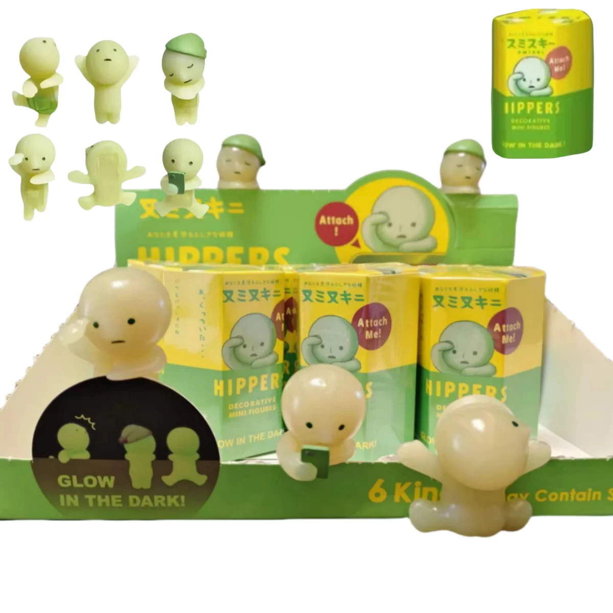 

Sonny Angle Smiski Hippers Surprise Keychain Blind Box Noctilucent Green Doll Action MIni Figures Toy Kid Christma Birthday Gift