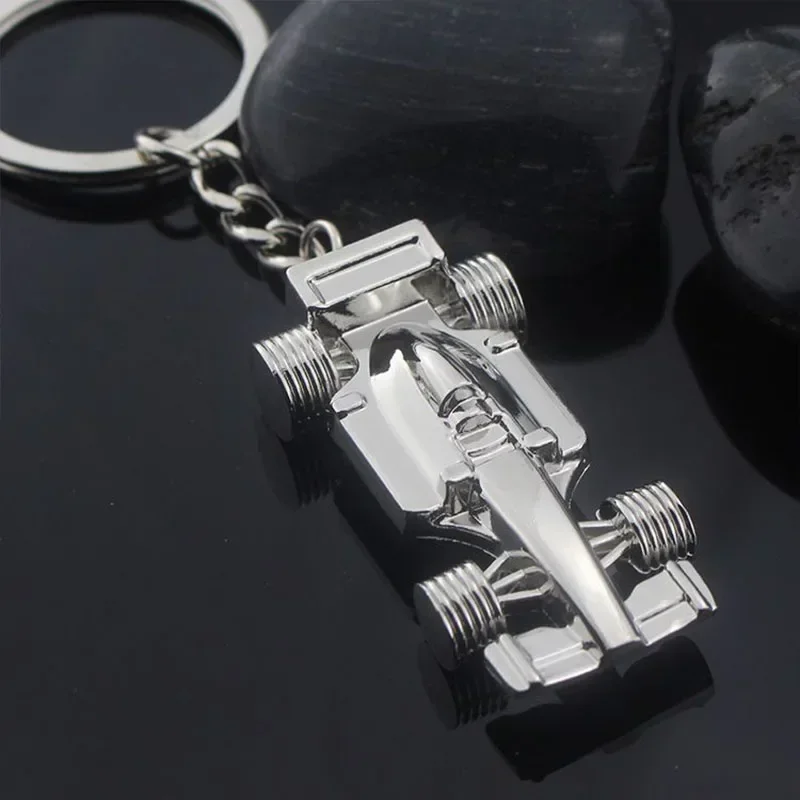 Fashion Keychains F1 Racing Car Couple Key Ring Hanging Pendant Car Key Chain Charm Bags Accessories Gift S033