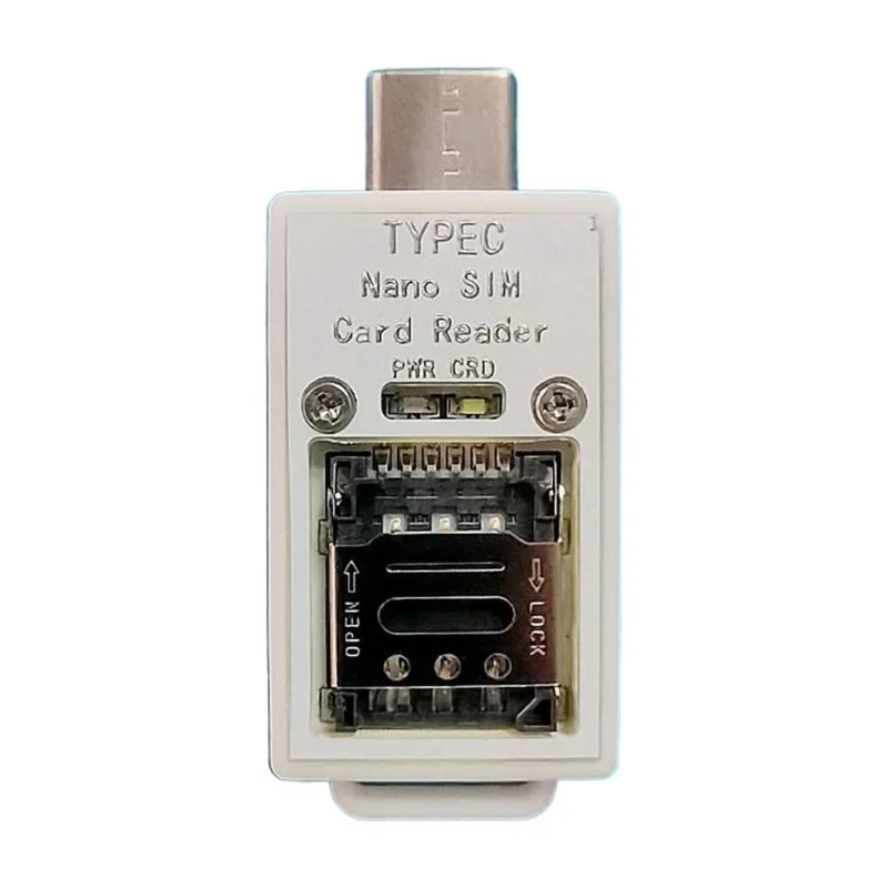 TYPEC Male ESIM Card Reader Little White Card Reader Support ESTK/9Esim/5Ber/Planb/Xesim AK9563-Y47A