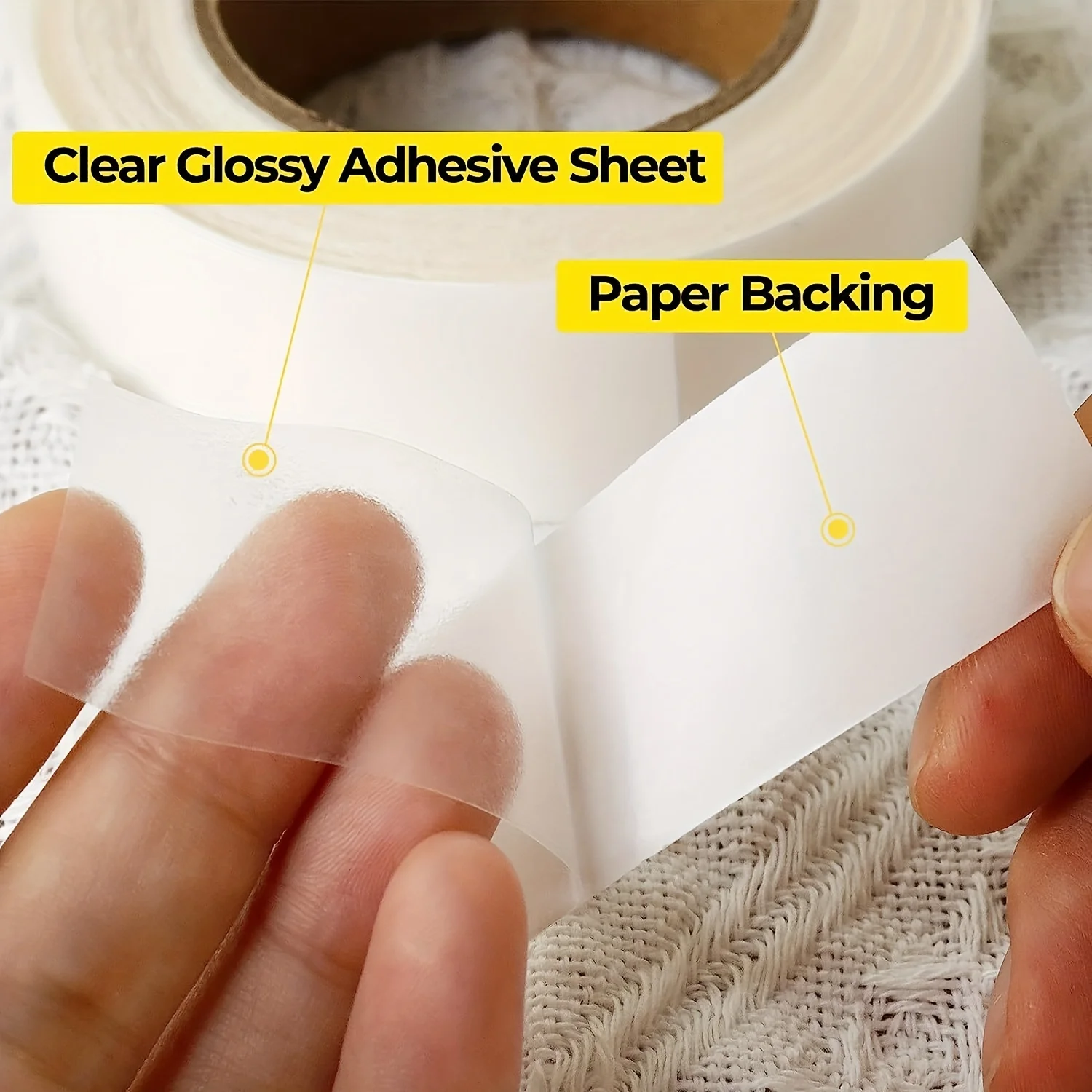 1 roll Double-Sided Sticky Fabric Tape, No Sewing, No Glue, No Ironing, Stitch Witchery Adhesive