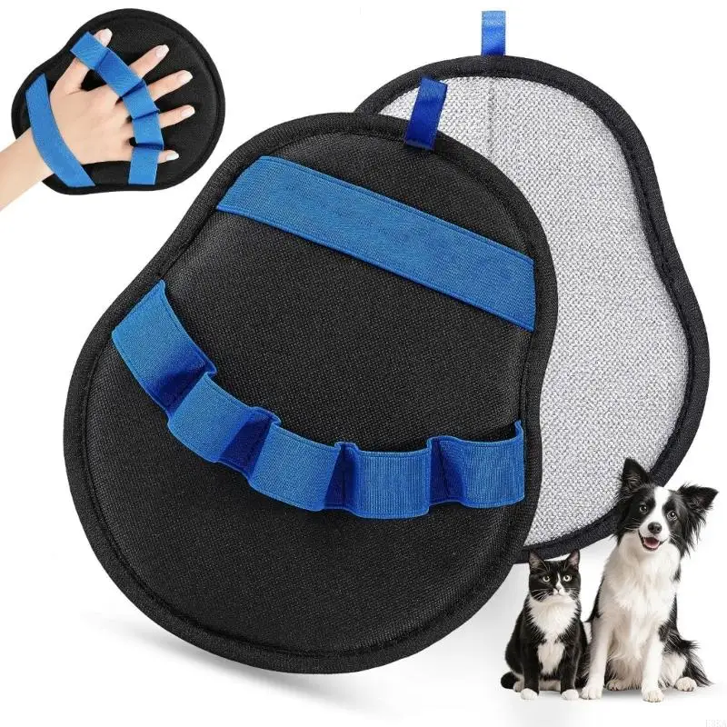   Quick Drying Pet Hair Removal Glove Flexible 5 Finger Design Grooming Mitt For Effective Deshedding