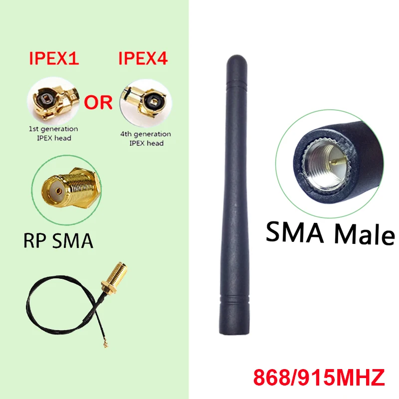 

EOTH 5PCS 868MHz 915MHz LORA Antenna 3dbi SMA Male antena GSM antene 868 915 IOT signal repeater Lorawan pigtail ipex 1 4 mhf4