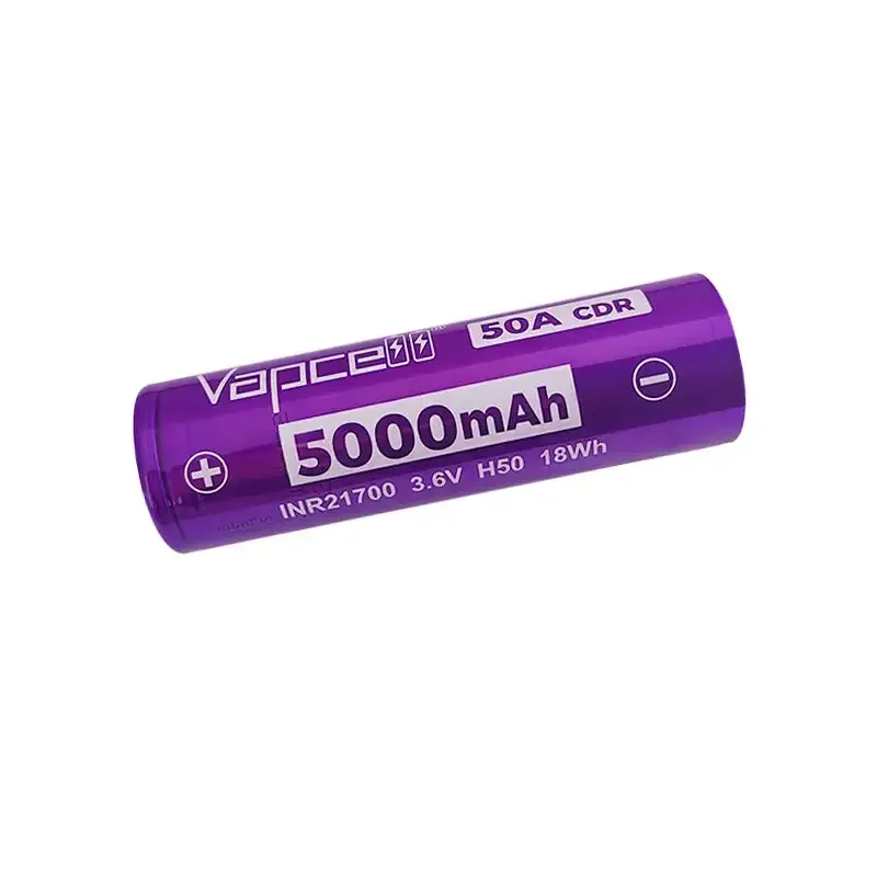 INR21700 Rechargeable Battery Cell 5000mAh Li-ion Battery for Flashlight and DIY Power Device Single Cell 21700