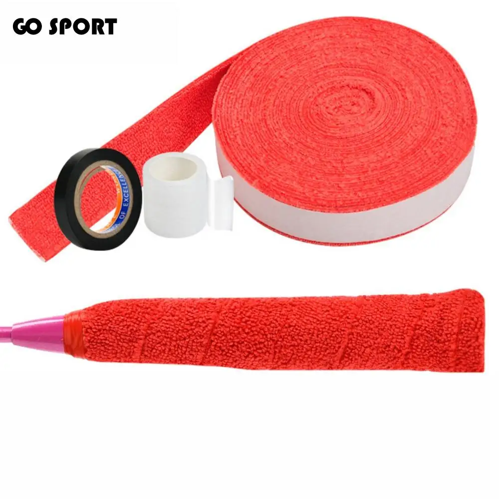 

Красочная ручка для ракетки для бадминтона, длина 10 м, впитывающее пот, теннисное полотенце, ручка для рук, ощущение сухости, дышащая лента для захвата