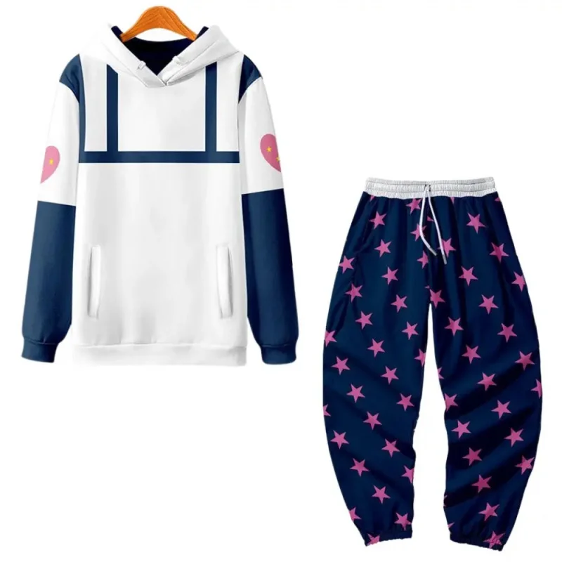 Costume de cosplay Johnny Joestar, sweat à capuche blanc, pantalon à capuche, anime JoJo Cosplay Bizarre Adventure Steel Ball Run, jeu de rôle, Halloween