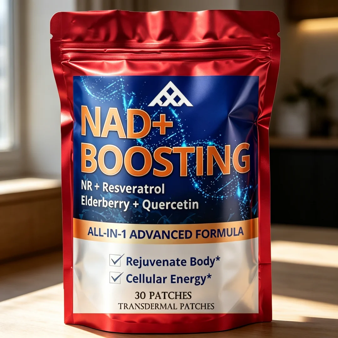 30 Patches NAD + Boosting Transdermal Patches with NR + Resveratrol Elderberry + Quercetin - Cellular Repair, Healthy Aging