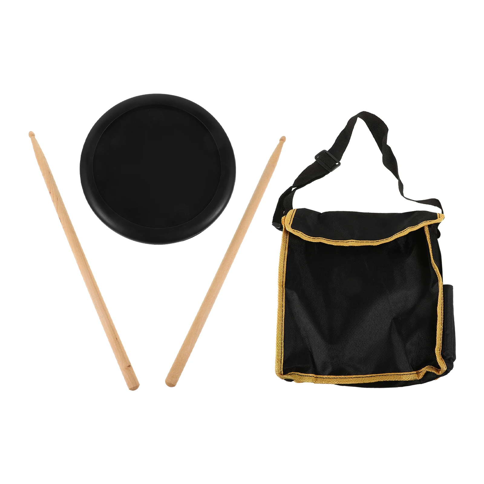 

8 Inch Black Rubber Drum Practice Pad Kit Portable Bag Drumsticks Mute Pads Soundproof Practice Drum Pad Silent Drumming Skill