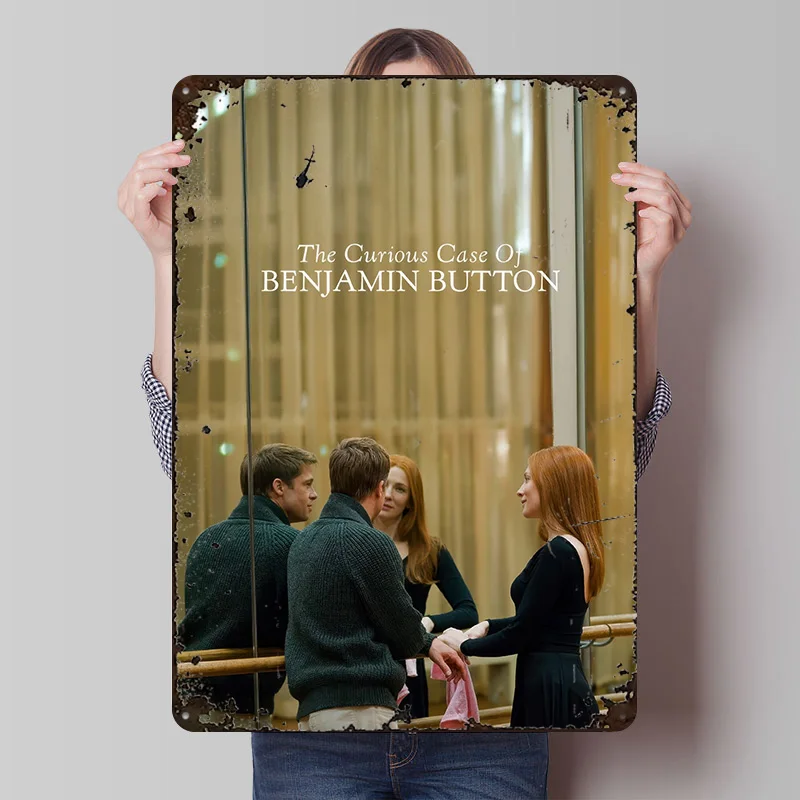 The Curious Case of Benjamin Button Poster Customized Vintage Metal Signs Wall Art Retro Tin Plaque for Gaming Room Decoration