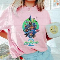 Summer Men's Women's Short Sleeve Nick Judy Gary Zootopia 2 Movie T-shirt Family Matching Boyfriend Girlfriend Gift
