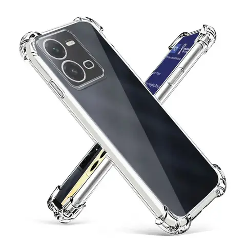 Adecuado para funda de teléfono ViVO X80 Lite V25 V25E lente de TPU todo incluido cuatro esquinas airbag transparente cubierta protectora anticaída