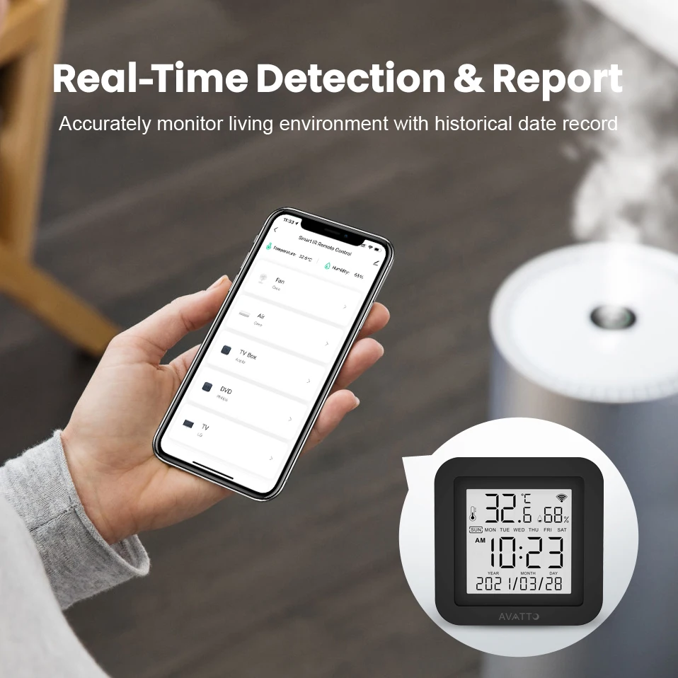 Avatto-sensor de temperatura infravermelho para casa inteligente, controle remoto infravermelho universal, tuya, wi-fi, ir, suporte alexa e google home, ac tv
