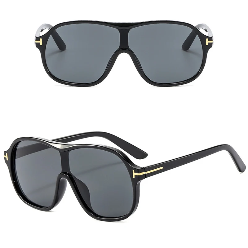 Oversized Y2K Pilot Sunglasses Women For Men Luxury Brand Designer Vintage Sun Glasses Popular Punk Big Frame Rivet Shades UV400 image 5