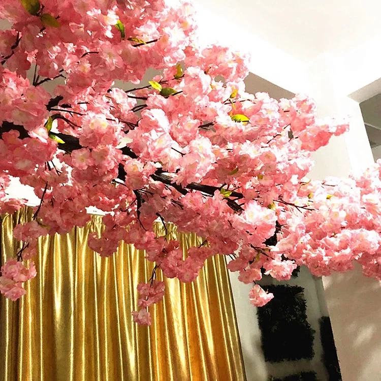 2.5M 250Cm Indoor Wedding Decorative Pink Bionic Sakura Flower Arch Tree Canopy Artificial Cherry Blossom Trees