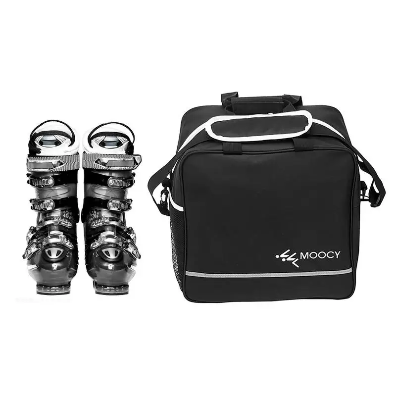 Polyester Snowboard Boot Bag Waterproof Combo Padded Ski Travel Bags Adjustable Shoes Helmets Skiing Bags Black Pouch Organizer