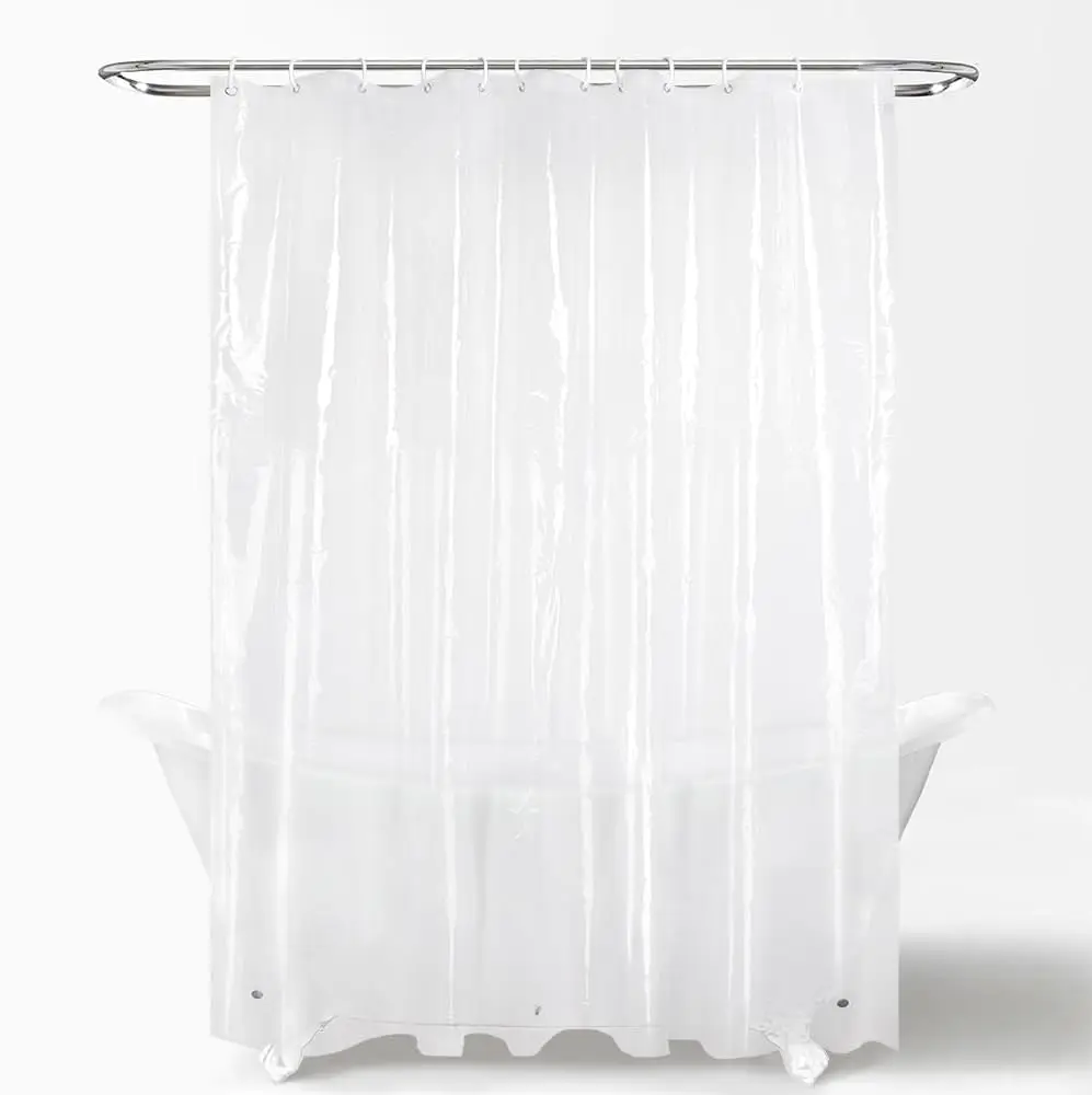 

Пластиковый вкладыш для душа, прозрачная занавеска для душа PEVA, 3 магнитных утяжеленных нижних и нержавеющих втулок, стандартная водонепроницаемая ванна C емкостью 72 фута