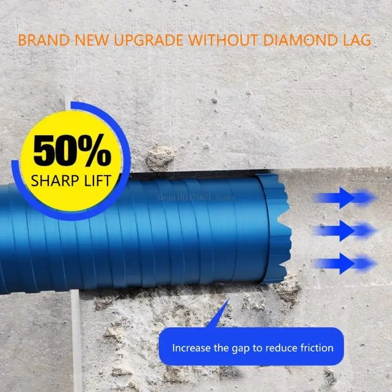 For  Dry Wet Drill Bit 370mm M22 Thread Alloy Emery For Concrete Cement Wall Drilling