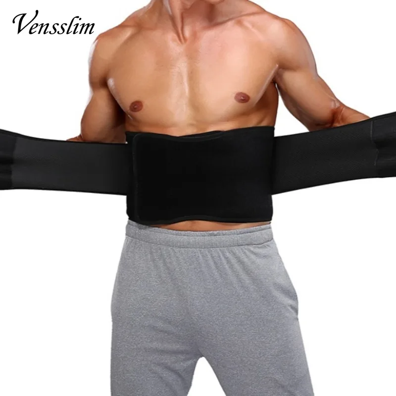 Vensslim Tummy Control Hot Neoprene Slimming Corset Men Sauna Sweat Belly Trimmer Fat Burner Belt Body Shaper Fitness Strap