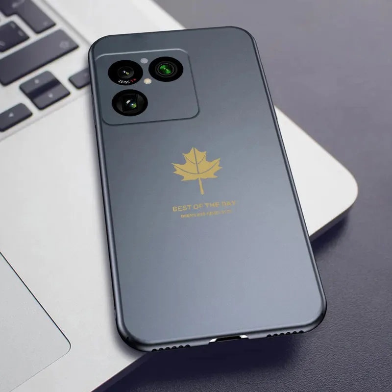 Capa Flip Skinlee para Sony Xperia 1 VIII, Capa de Luxo em Silicone TPU com Estampa de Folha de Bordo, Capa Protetora Macia para Sony Xperia 1 VIII