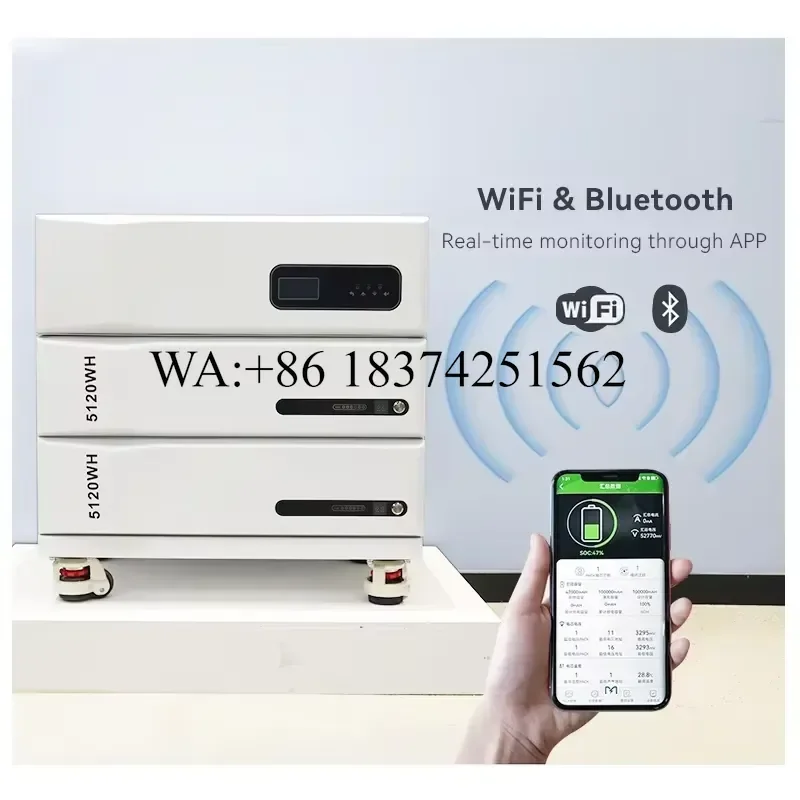 Wmwmnu Solar Panel and Battery Storage Full Set for Boats Camping Power System with Stackable IP65 CAN EV Charger Hybrid Grid