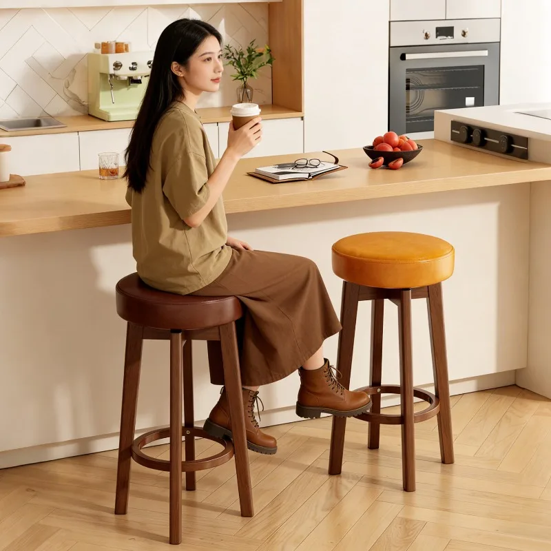 

Kitchen Office Bar Stools Aesthetic Comfortable Accent Nordic Wood Bar Chairs Designer Modern Banqueta Lounge Suite Furniture