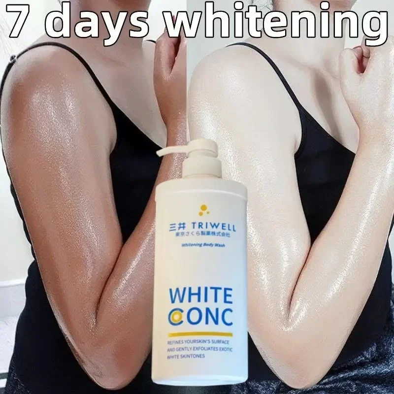 White Body Wash Shower Gel WHITE CONC for Deep Cleansing Removing Dirt Dead Skin Oil Control Even Skin Tone Reduce melanin 600ML