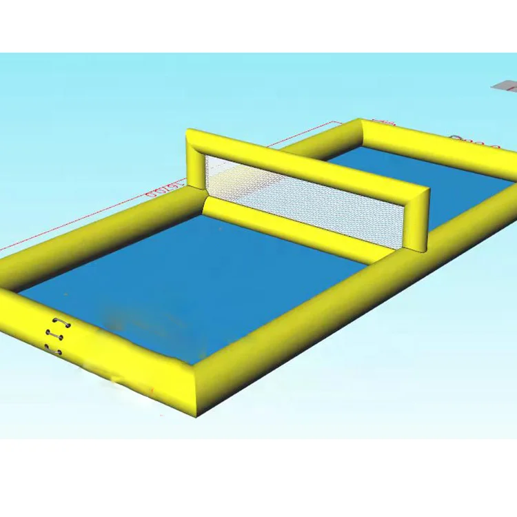 

Большое надувное поле для пляжного волейбола для игр в бассейне, надувной водный парк с сеткой