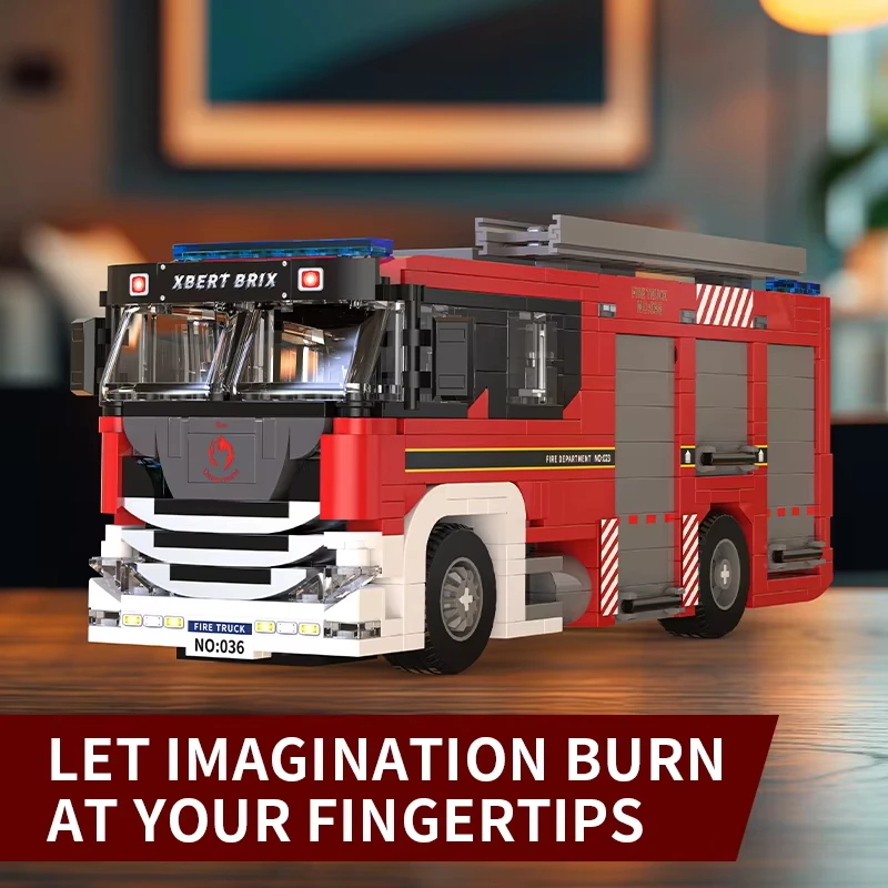 シミュレーション市消防士救助エンジニアリング車両可動ビルディングブロック消防車モデルキット子供組み立ておもちゃギフト