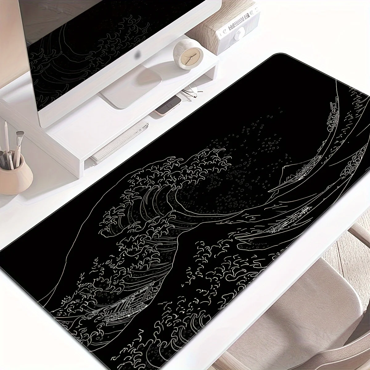 

The Great Wave Off Kanagawa Mouse Pad Soft Rubber Non-Slip Extended Desk Mat for Keyboard Gaming