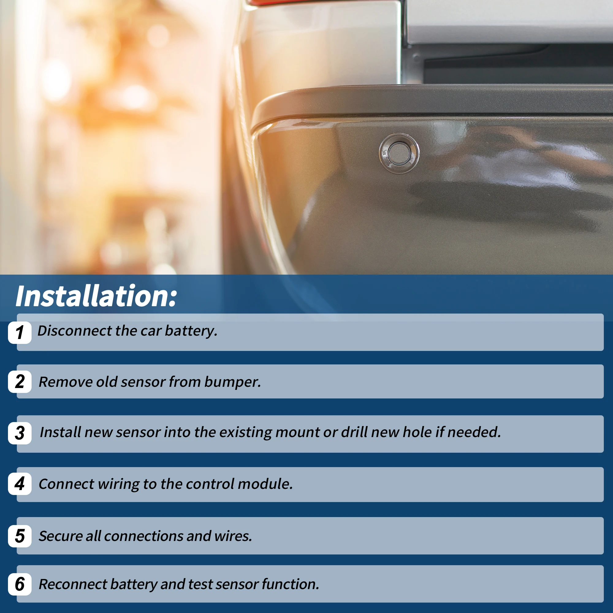 مستشعر ركن السيارة الاحتياطي العكسي UXCELL لسيارة Volkswagen Jetta Mk5 1.6 FSI