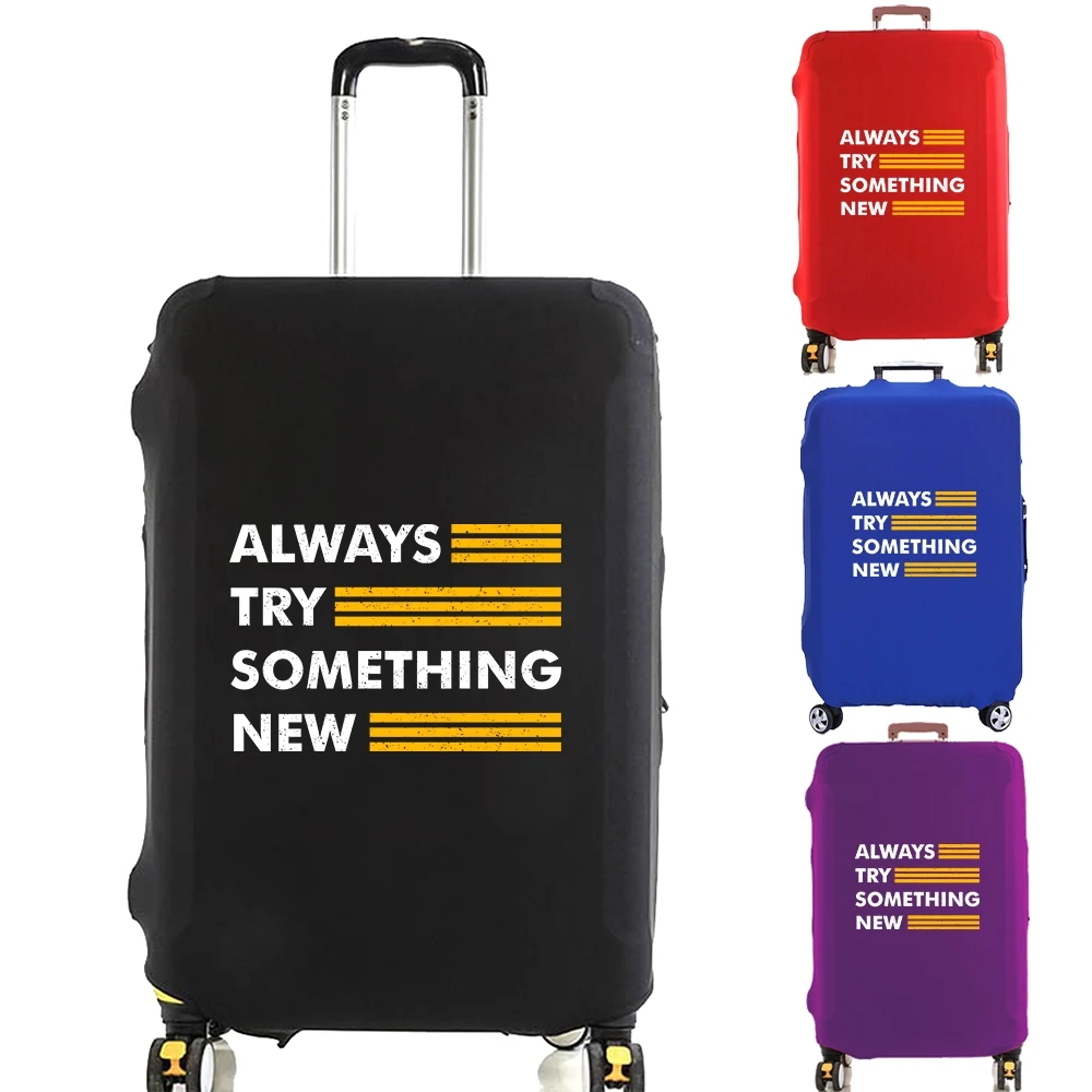 Always Something Letter Luggage Cover Suitcase Protector Thicker Elastic Dust Covered 18-32 Inch Trolley Case Travel Accessories