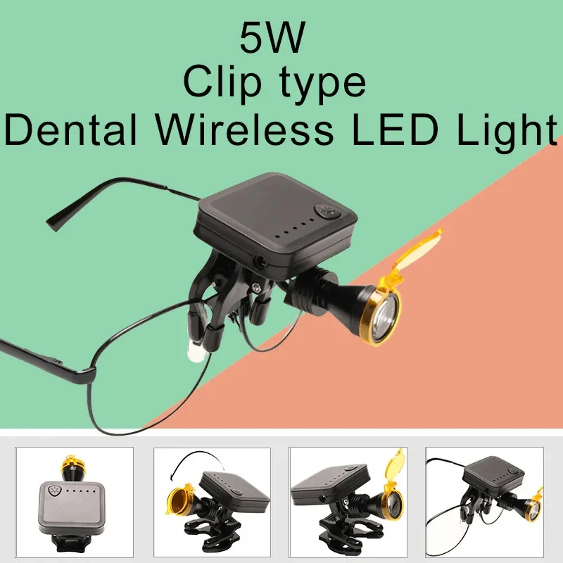 Removable Battery Adjustment 5W Surgical Lamp Oral Portable for 3W5W LED Dental Surgical Operation Headlight with Optical Filter