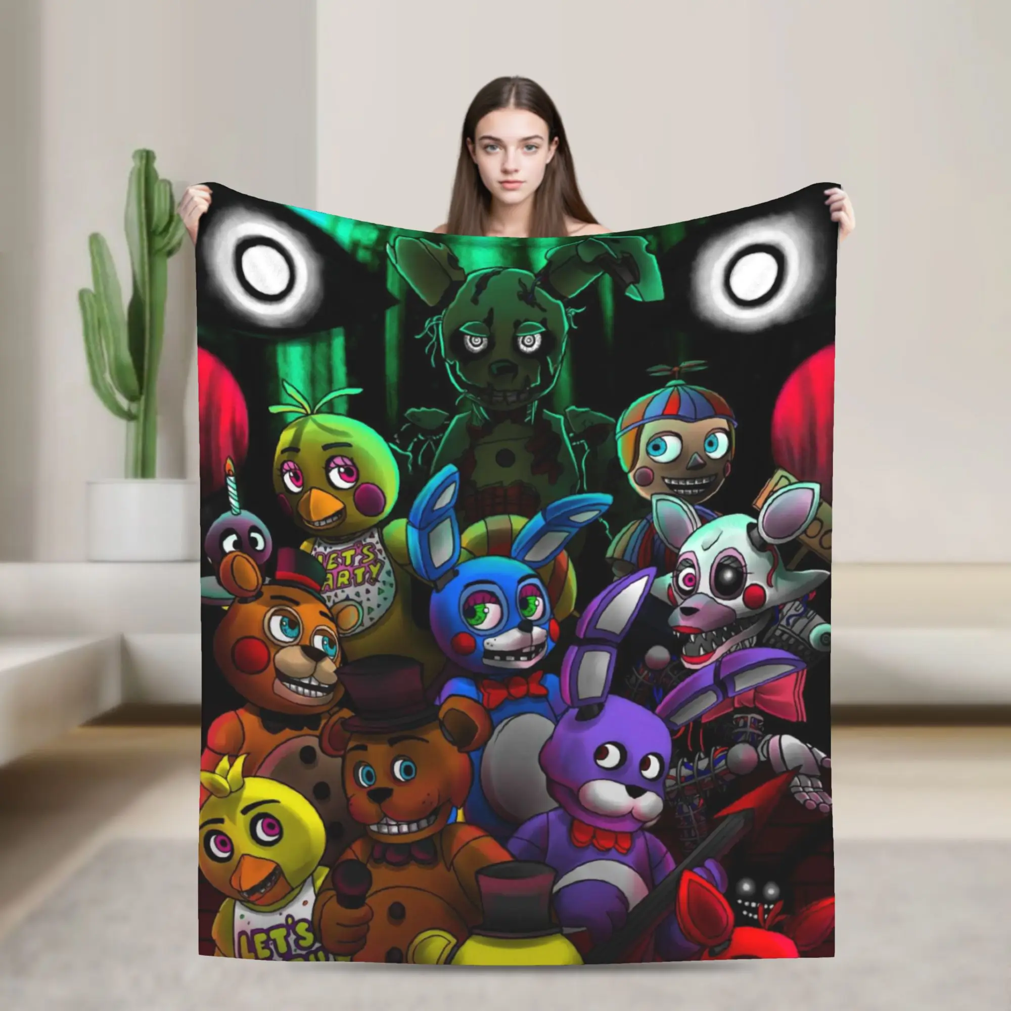 

Супермягкое одеяло FNAF At Freddys, флисовое фланелевое легкое одеяло премиум-класса, супер уютные одеяла, всесезонное использование