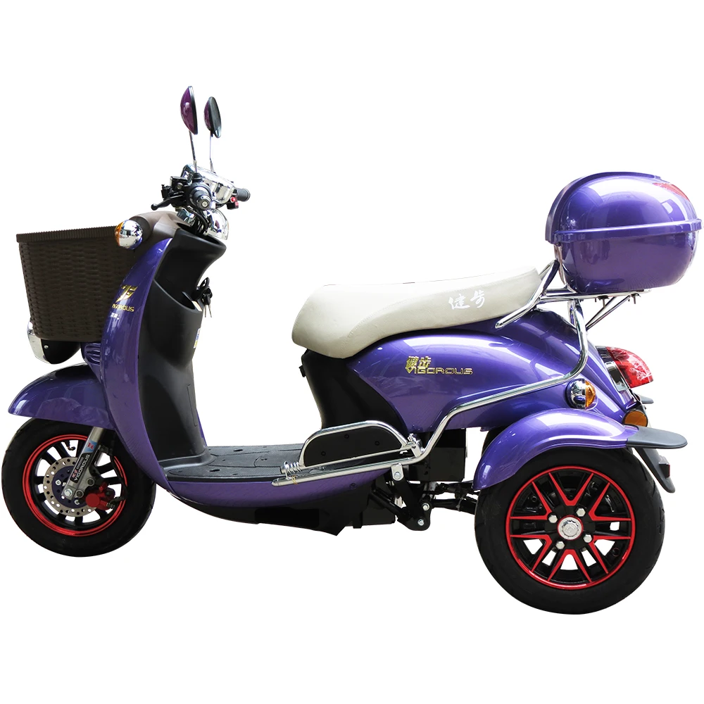 T412 500W ثلاث عجلات سكوتر كهربائي دراجة ثلاثية العجلات الكهربائية التنقل سكوتر المسنين E سكوتر مع موافقة الشارع