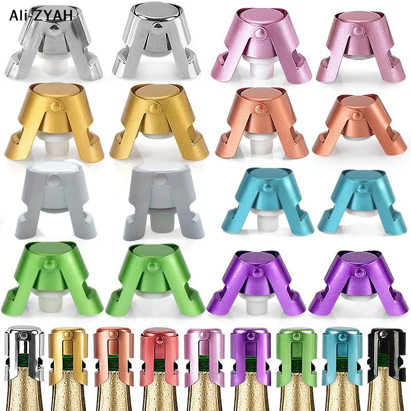 【R1a】Wine Bottle Stopper Wine Beer Bottle Cork Plug Stainless Steel Champagne Sparkling Stopper Bar Tools 1PC Sealing Bottle Cap