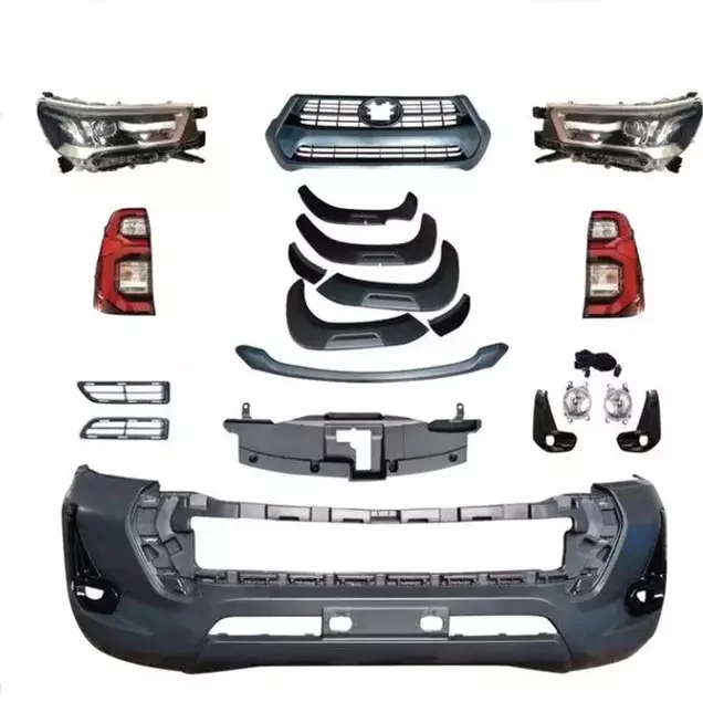 Car Accessories Front Bumper Facelift Conversion Body Kit for Toyota Hilux Revo 2016-2019  Upgrade To 2021 Revo