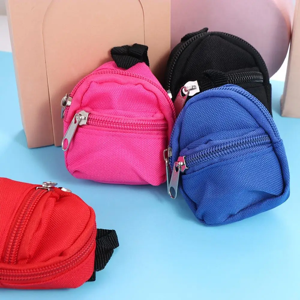 선물 인형 액세서리 지퍼가 달린 어린이 선물 1/6 BJD 배낭 BJD 인형 Schoolbag 소형 인형 가방 인형 배낭 인형 가방