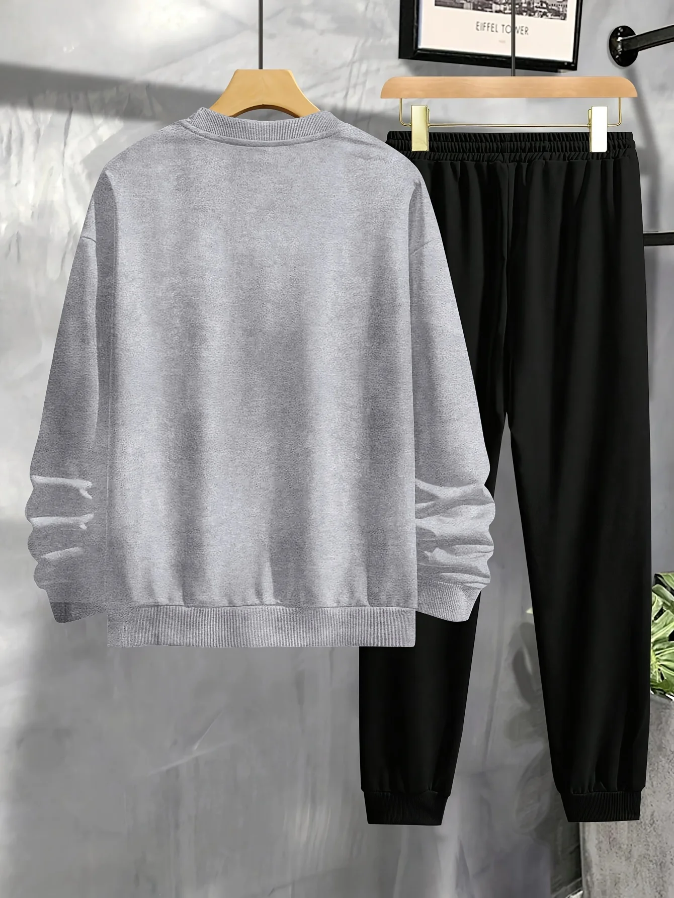2026 Autumn New Men's Long-Sleeved Pants Set for Street Casual Fashion Soft and Comfortable 3D Bear Pattern Print view 6