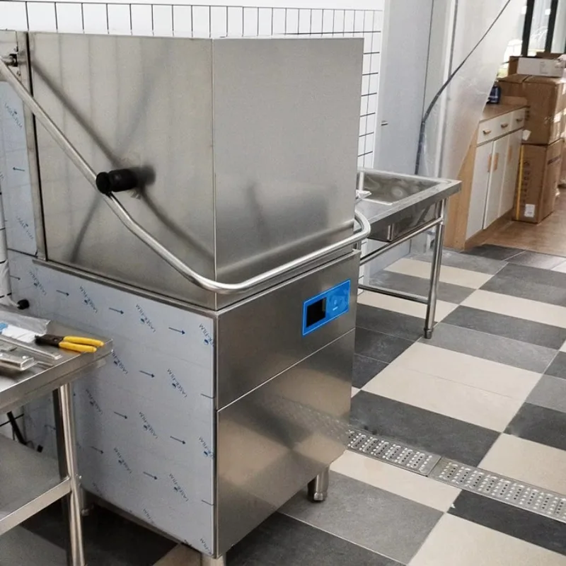 Commercial Automatic Hood Type Dishwasher Machine Stainless Steel Restaurant & Hotel Cleaning Appliance Household Kitchen Use