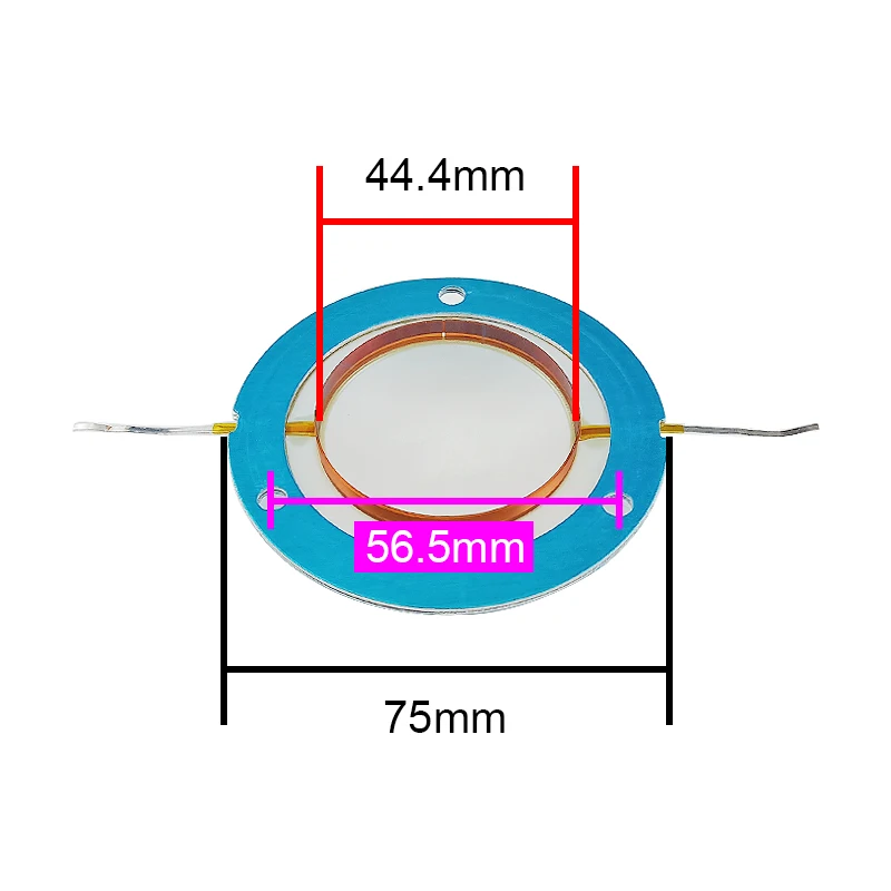 GHXAMP Milk White Film Flat Aluminum Wires Coil 44.4mm 44.5 Core Double Clip Aluminum Sheet Voice Coil Soft delicate 8ohm 2PCS