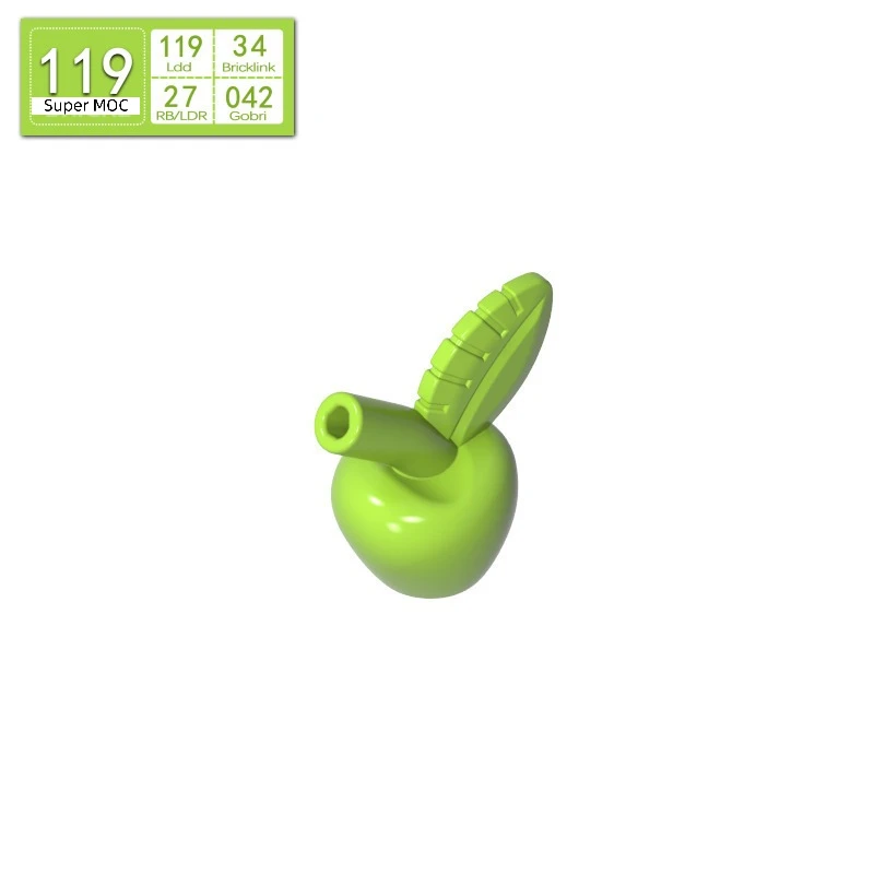 10PCS Apple 33051 Building Blocks Toys Plant Bricks Apple Parts Compatible MOC Building Block Education Creative Model Toy view 4