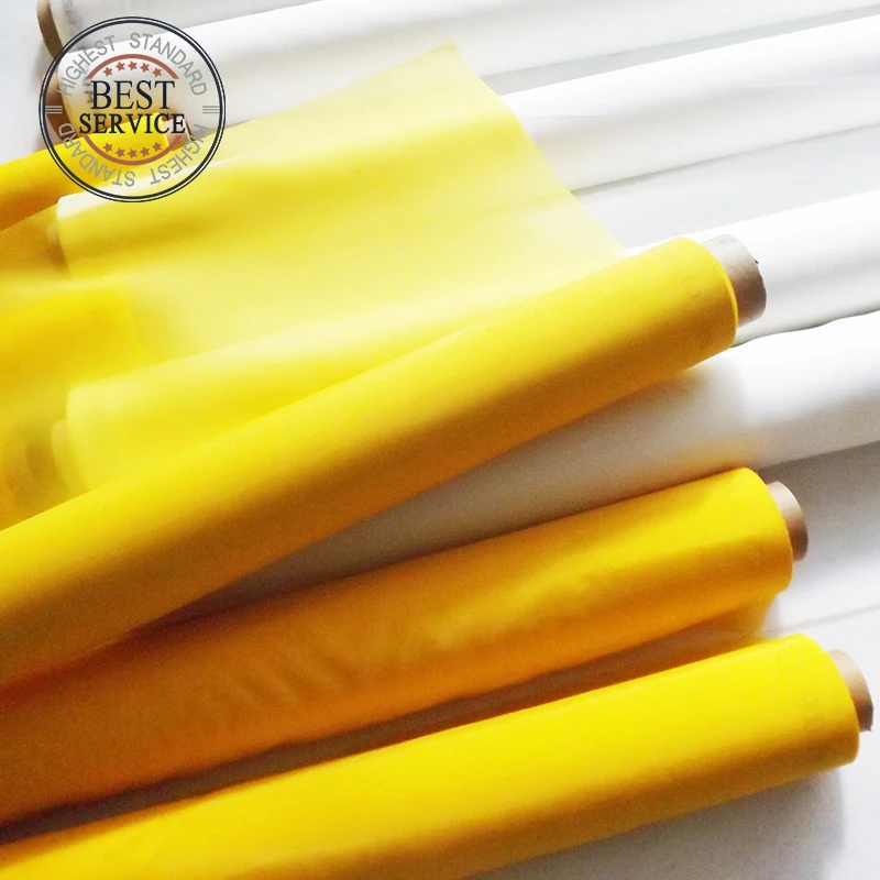 Plain Weave Type Silk Mesh for Screen Printing 150T 31um 20/50m with White or Yellow Color Polyester Net Screen Filter