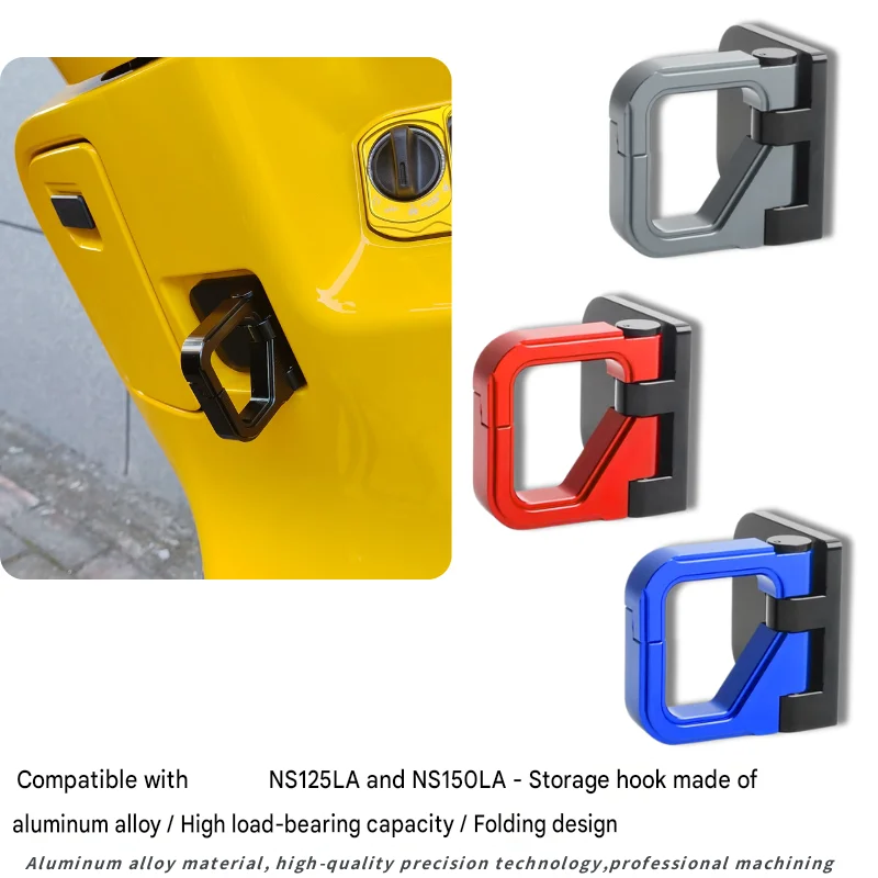 FOR Aluminum Alloy Folding Helmet Hook NS125LA NS150LA Modified Storage High Load-Bearing Capacity Automatic Rebound Motorcycle