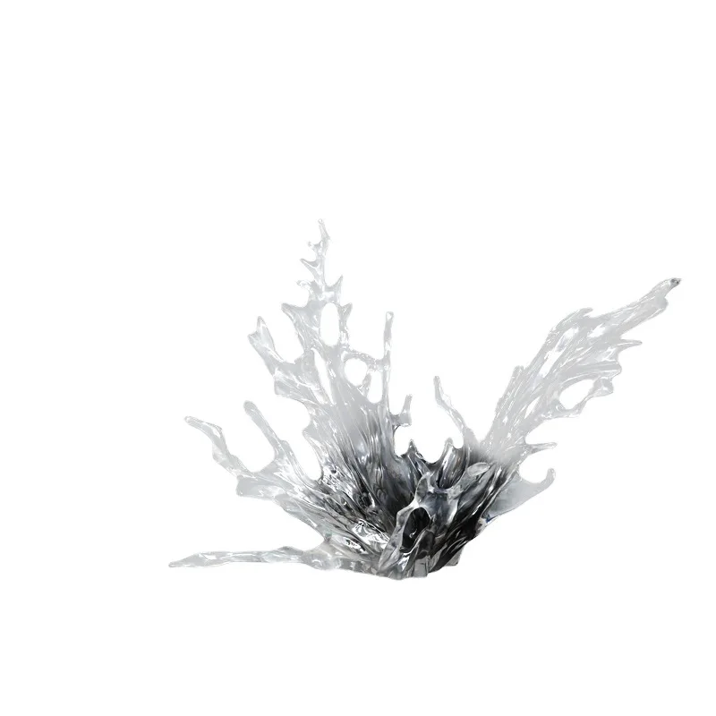 

Water Splash Ornament Modern Light Luxury Transparent Resin Sculpture Wave Splash Ornament Hotel Lobby Model Room Artwork