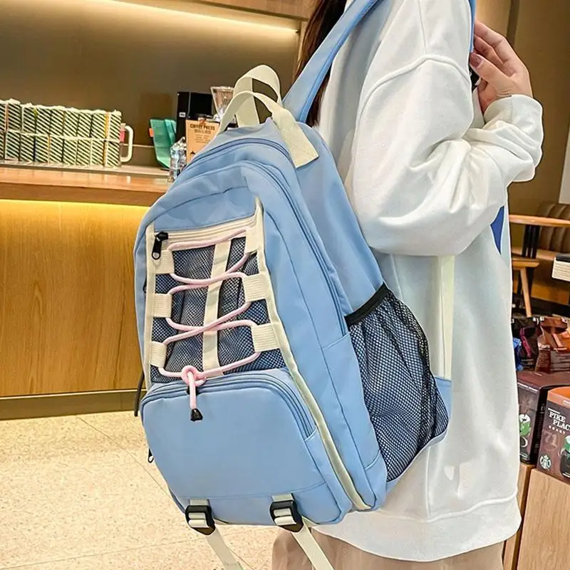 Fashion Girl College School Bag Casual New Simple Women Backpack Big Book Packbags for Teenage Travel Shoulder Bag Rucksack