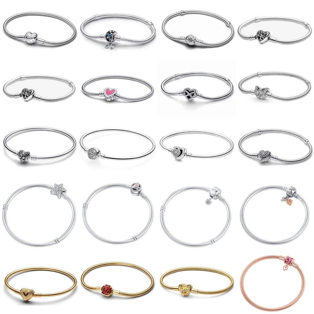 

Лидер продаж, серебро 925 пробы в форме цветка, в форме сердца, браслет-бабочка, подходит для европейских женщин, модные роскошные ювелирные изделия