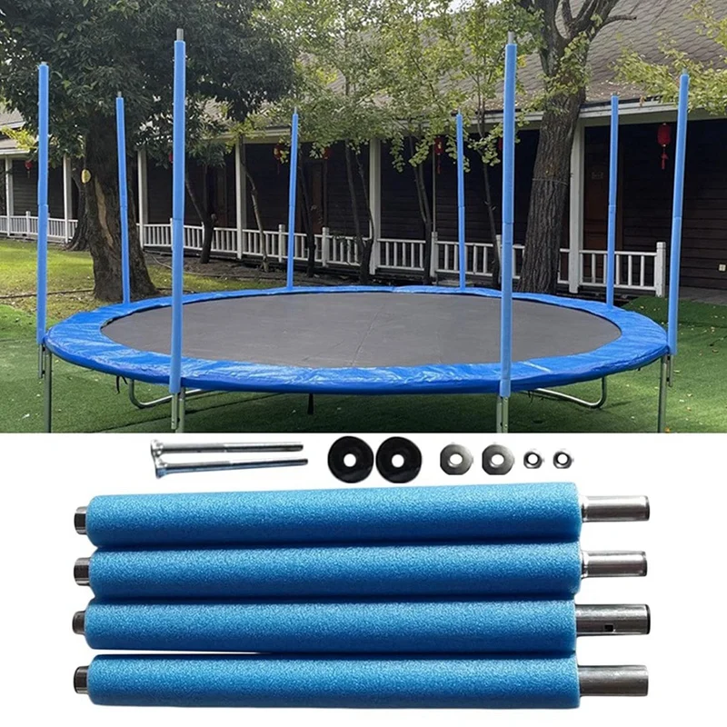 Penggantian tiang trampolin, dengan tiang trampolin pelindung anti-tabrakan, dengan sekrup kandang tabung lurus tahan lama 1.96M